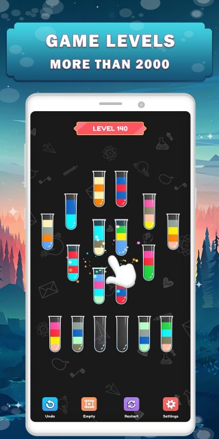 パズルゲーム『Water Color Sort Puzzle 2023』