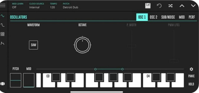 iPhone/iPadシンセサイザー『DRC - Polyphonic Synthesizer』