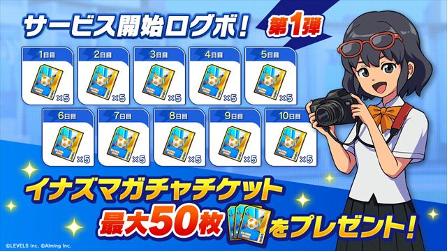 サービス開始記念のログインボーナスを実施