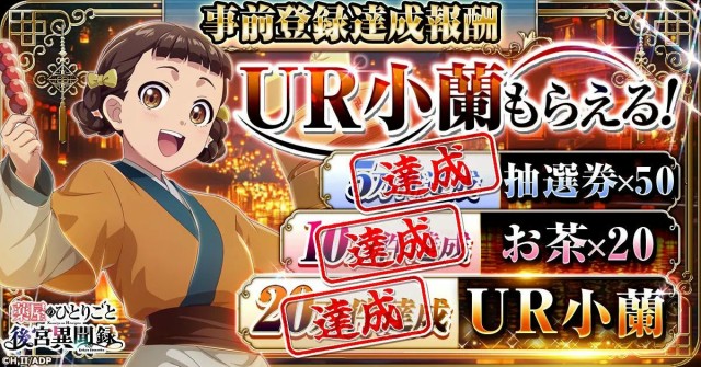 事前登録キャンペーンの報酬