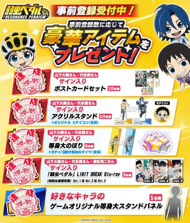 事前登録キャンペーン特典
